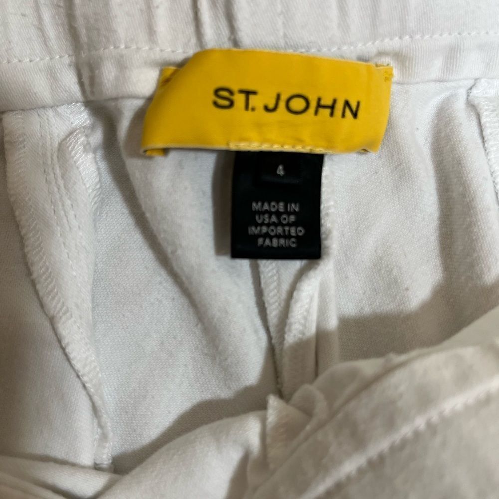 St.John White Stretch jeggings pants - Picture 2 of 6